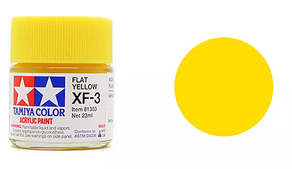 Vernice acrilica - Giallo MAT XF3 - TAMIYA 81703 - 10 mL