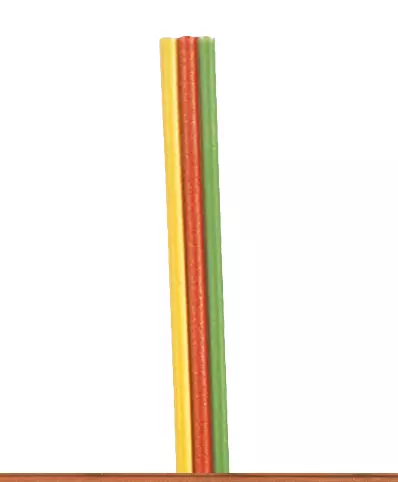 Bobine de fil triple-ligne plat - 25m - 0.14mm2 - jaune/rouge/vert BRAWA 32393