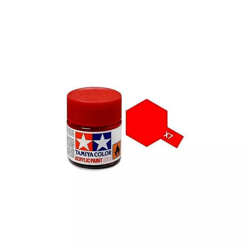 Vernice acrilica - colore rosso BRILLANT X7 - TAMIYA 81507 - 10 mL