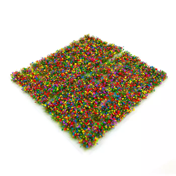 Adesivi statici a ciuffi d'erba "fiori misti" 6 mm - WWSCENICS SGTMIX06 - confezione da 100 pz.