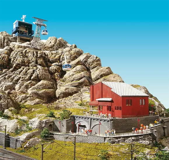 Funivia "Titlis" con 2 cabine illuminate Brawa 6331 - HO : 1/87