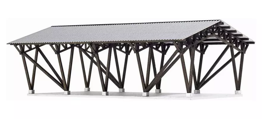 BUSCH 1418 hangar unificato - HO 1/87