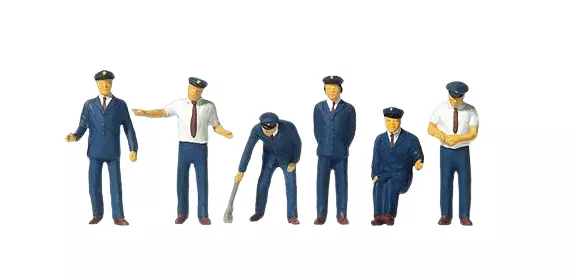 Set di 6 ferrovieri giapponesi, uno seduto PREISER 10019 - HO 1/87