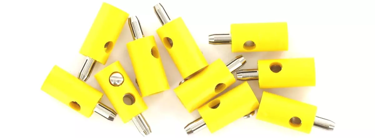 Sachet de 10 fiches mâles jaunes