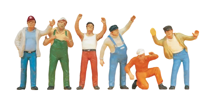 Confezione da 6 pescatori/stradisti PREISER 68202 O 1/50