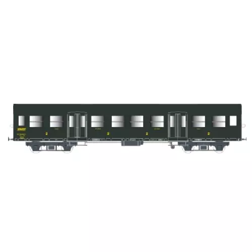 Voiture Romilly - Vert + Chassis Gris - SNCF - EP. IV - EPM 41.33.07 - HO : 1/87
