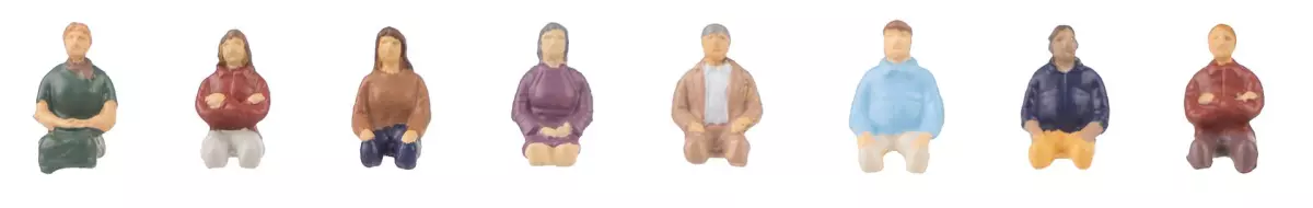 8 Figurine - Personaggi assistibili senza marmellata - Faller 151685 - HO 1/87/87