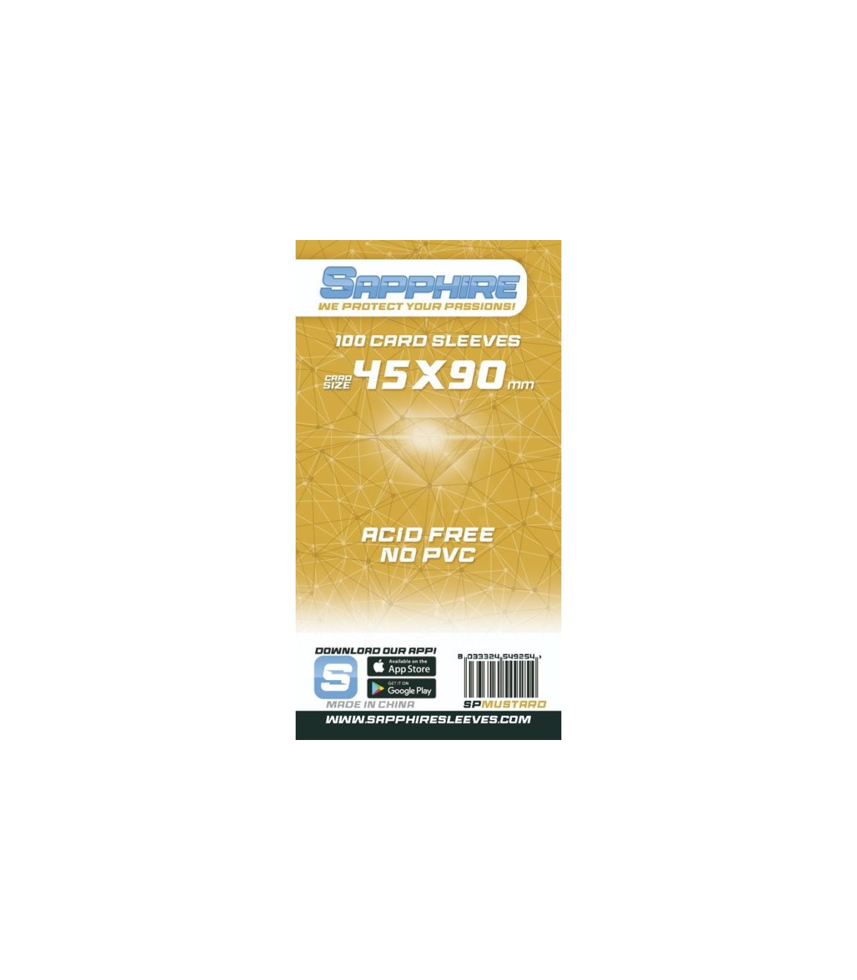 100 Bustine Sapphire MUSTARD 45X90