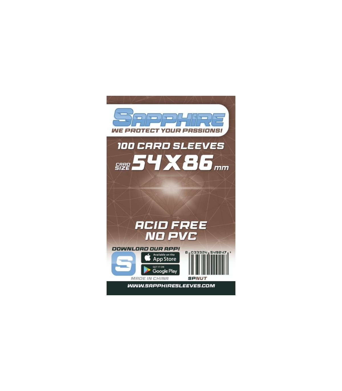 100 Bustine Sapphire NUT 54x86