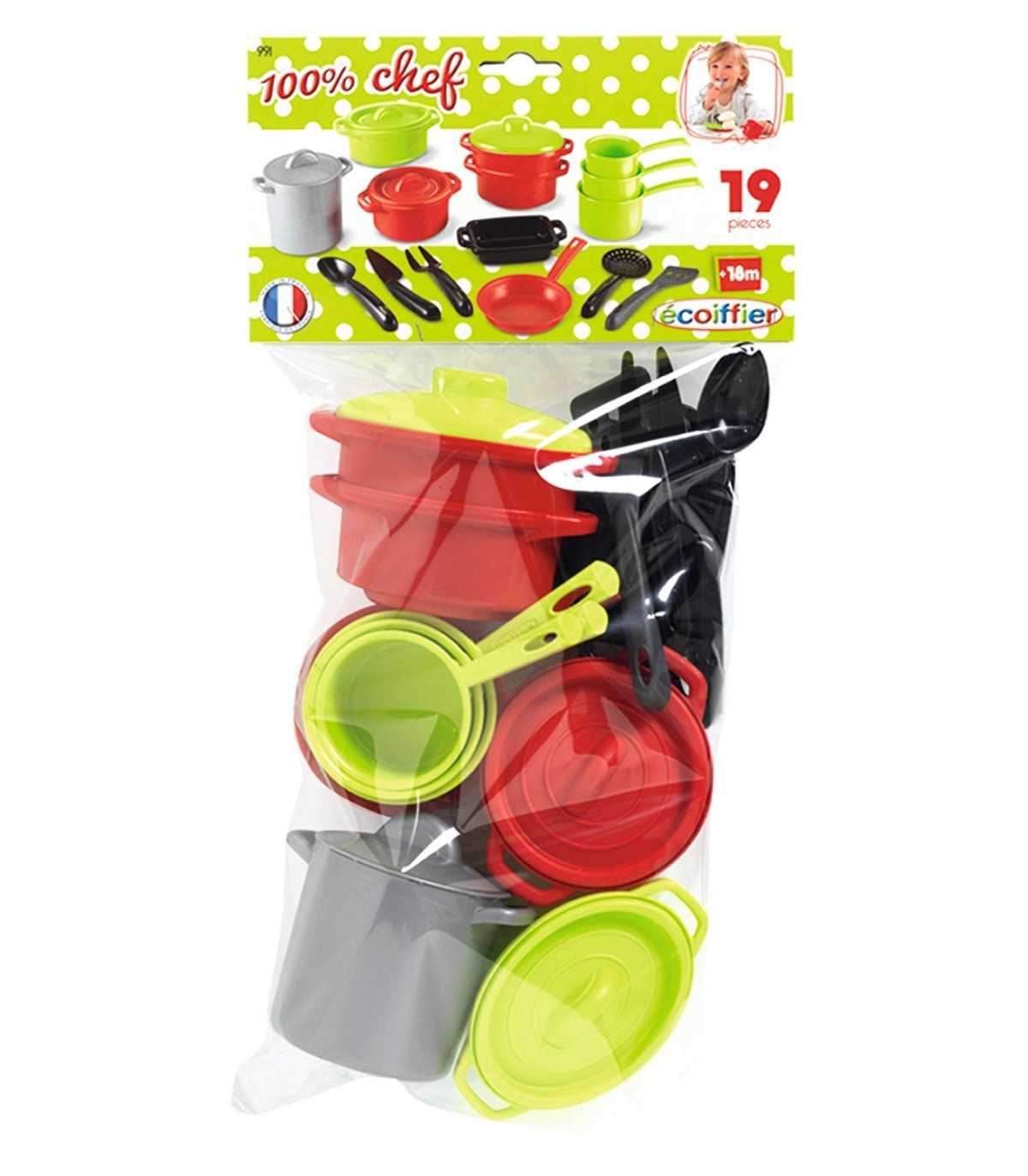 100% Chef - Accessori da cucina in sacchetto da 19 pezzi