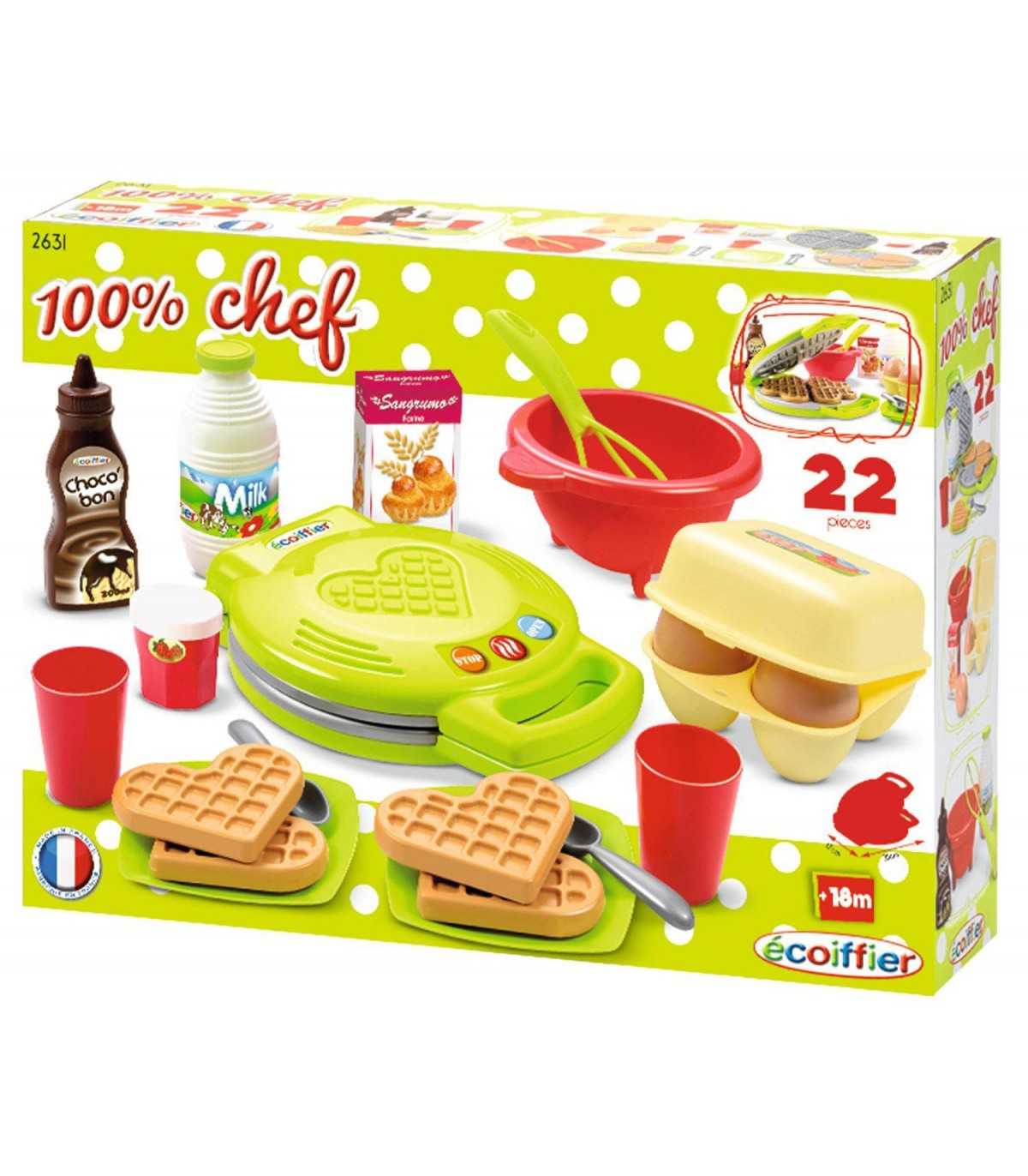 100% Chef Piastra dei Waffle 22 pz