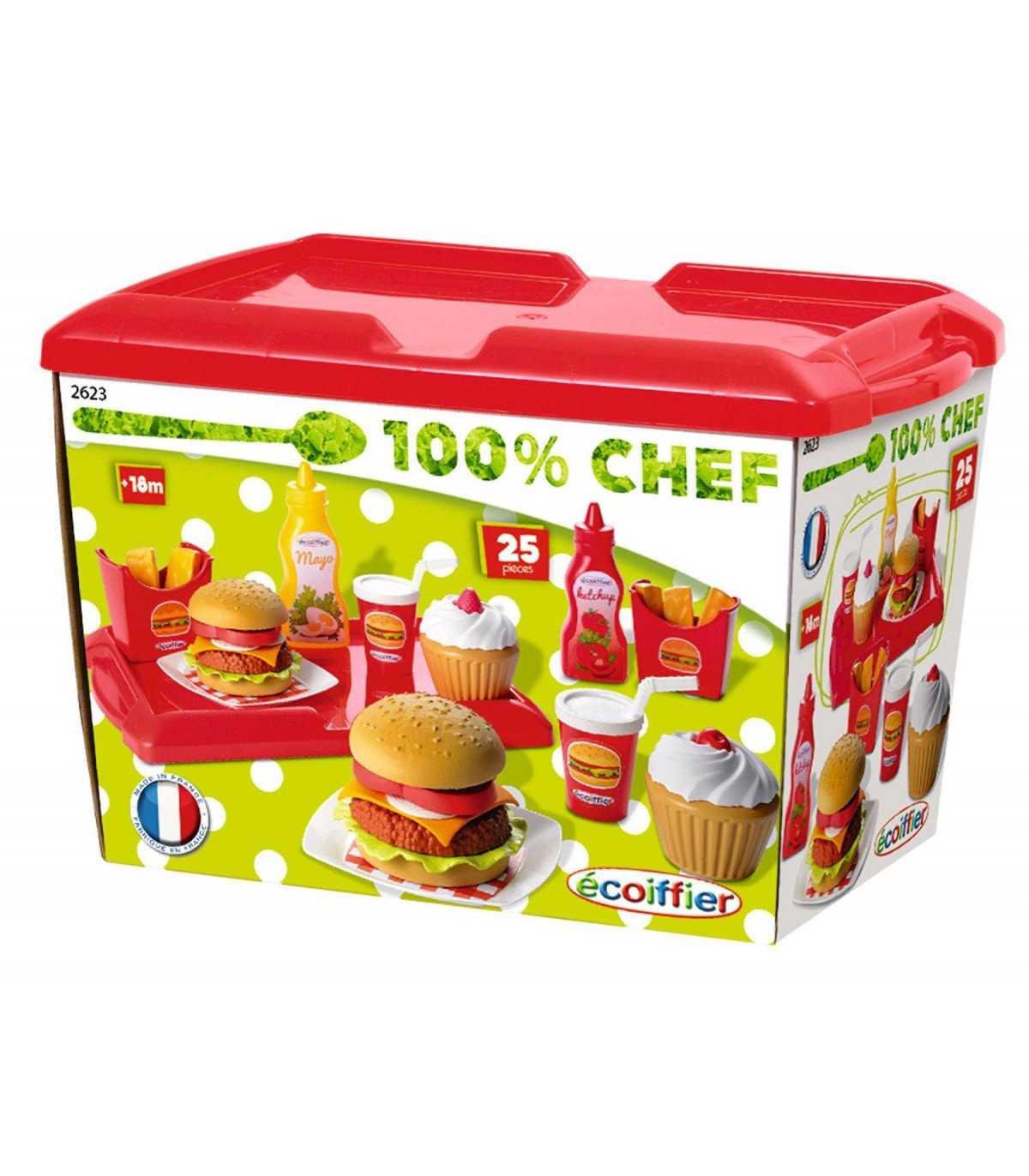 100% Chef - Set Hamburger 25 Pezzi