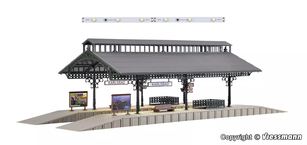 VOLLMER 43545 banchina coperta - HO 1/87