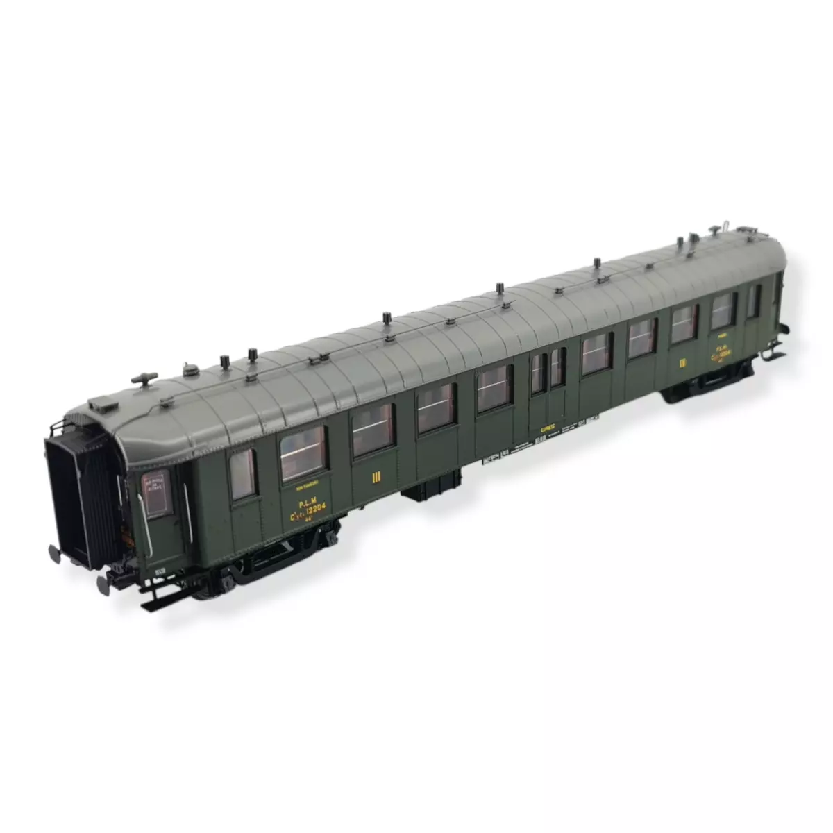 Une Voiture OCEM RA verte PLM REE MODELES VB265 - SNCF - HO 1/87 - EP II