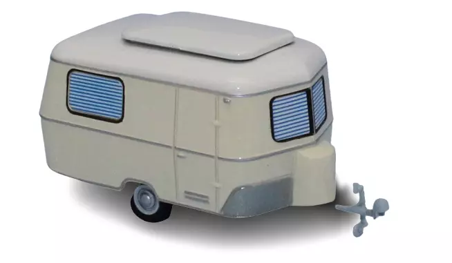 Caravan Eriba Pan ivoire roulante BREKINA 95584 SAI 2691F - HO 1/87