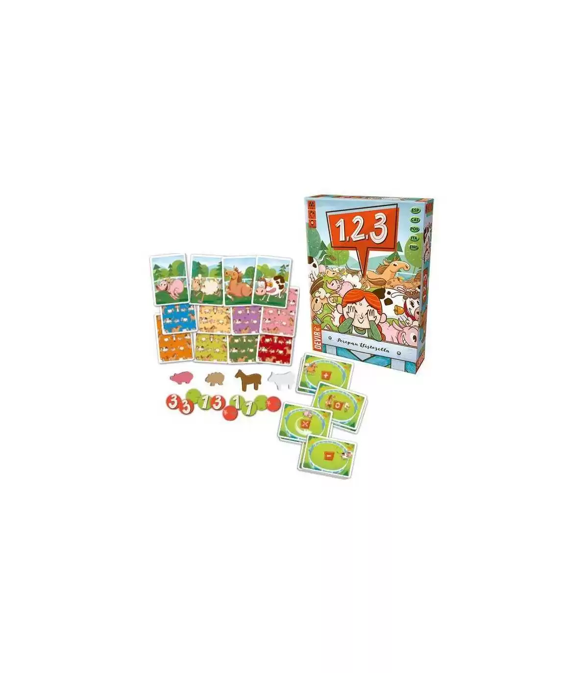 Gioco di Memoria 1,2,3! - Divertimento e Strategia per Famiglie, 2-8 Giocatori, 15 Minuti, Autore Perepau Llistosella, Devir