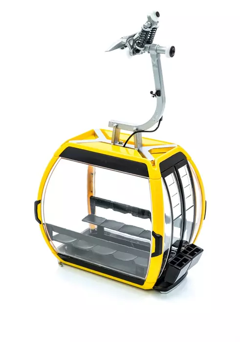 Cabinovia Omega V gialla - HO 1/87 - Jagerndorfer 82102