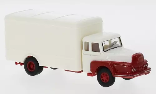 Camion UNIC Izoard in lamiera bianca e rossa - SAI 2950 - HO 1/87