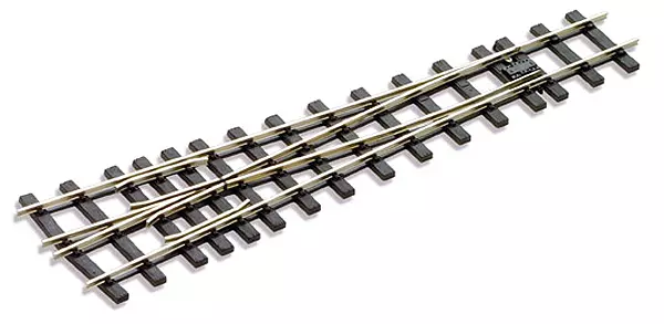 Aiguillage symétrique , 8° , code 200 , electrofrog , avec coeur polarisé , longueur 487 mm , rayon 2413 mm