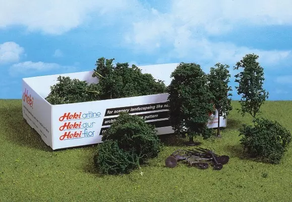 15 Alberi e cespugli - Verde scuro - HEKI 1633 - Scala HO / TT / N / Z