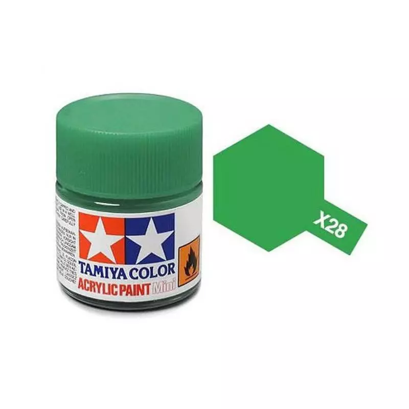 Vernice acrilica - Verde parco brillante X28 - TAMIYA 81528 - 10 mL