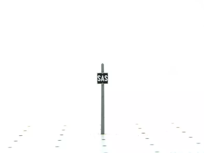 Segno "SAS" Corsia di blocco protetta BOISMODELISME 215013 - N 1/160 - SNCF