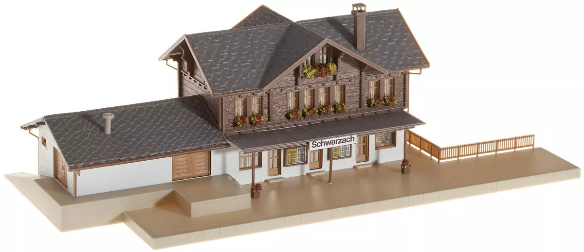 Stazione ferroviaria di Schwarzach - FALLER 212108 - N 1/160 - EP II - 251 x 120 x 74 mm
