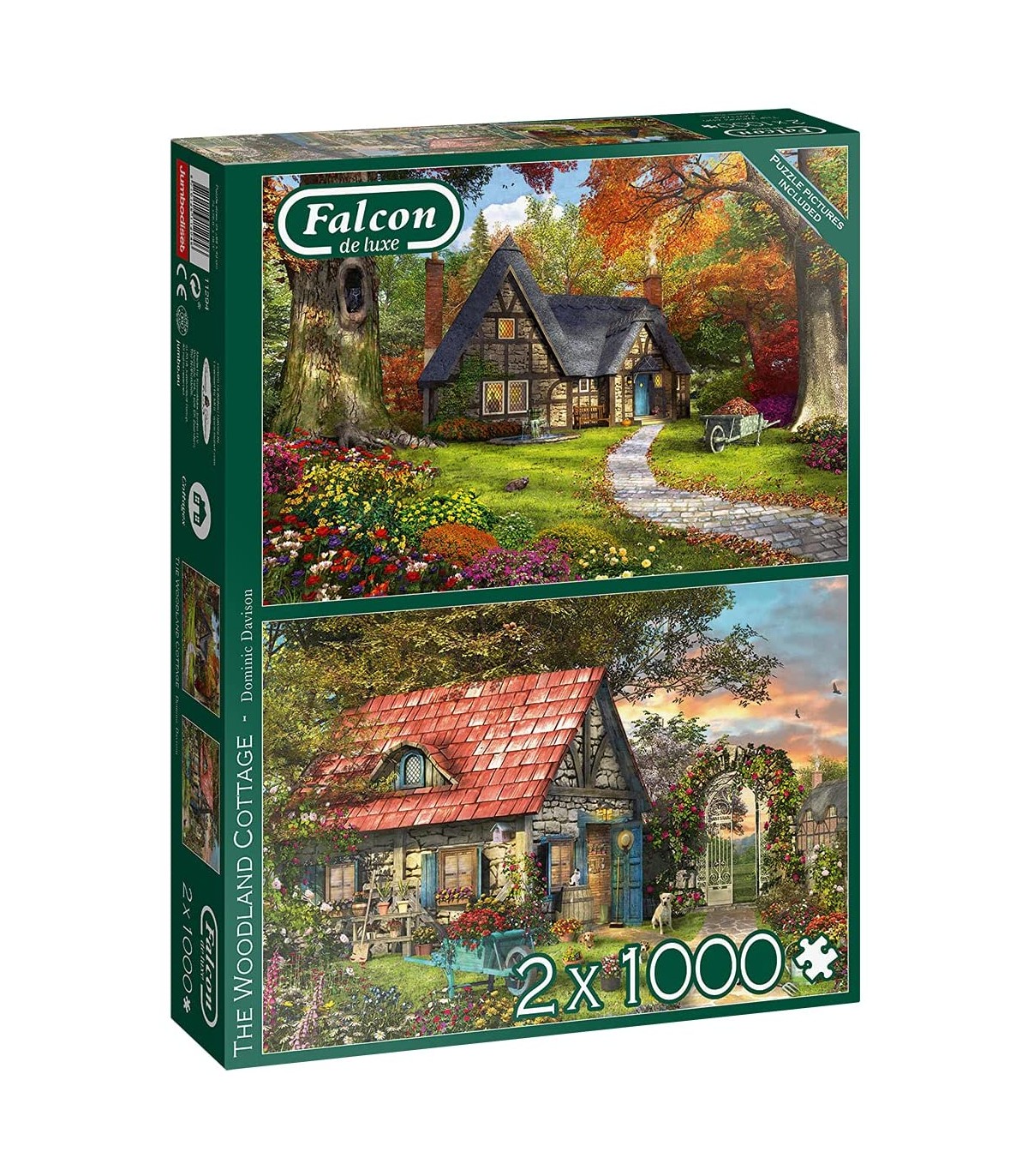 2 Puzzle da 1000 Pezzi The Woodland Cottage