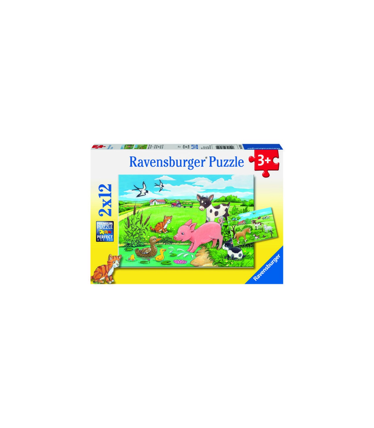 2 Puzzle da 12 Pezzi - Cuccioli di Campagna