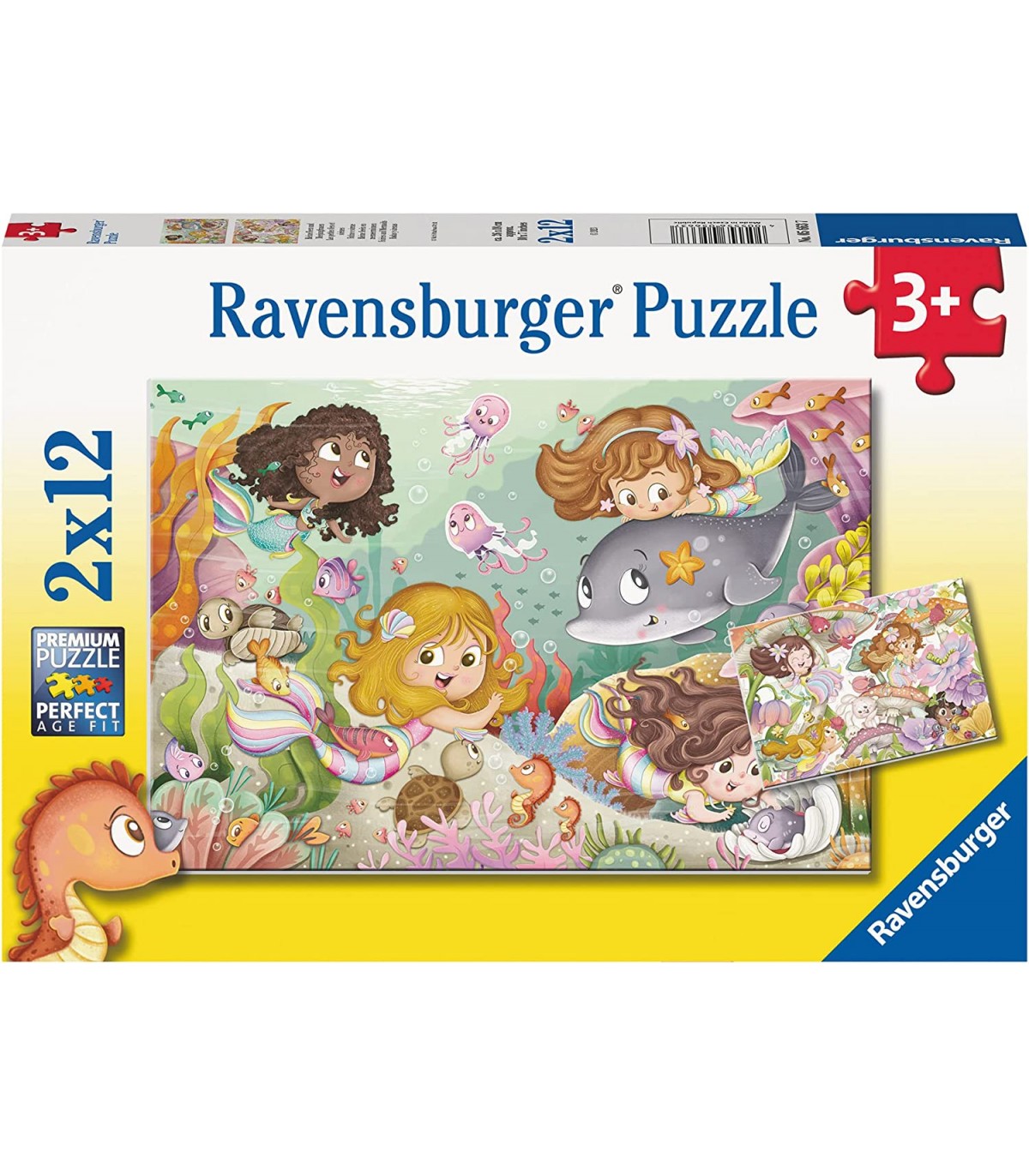 2 Puzzle da 12 Pezzi - Fatine e Sirene