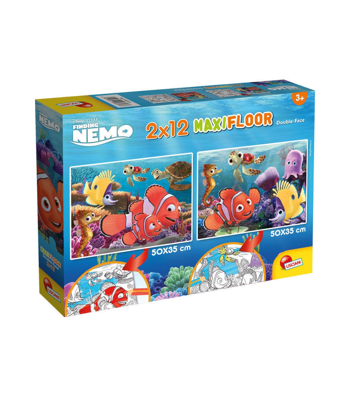 2 Puzzle da 12 Pezzi Maxi - Double Face: Alla Ricerca di Nemo