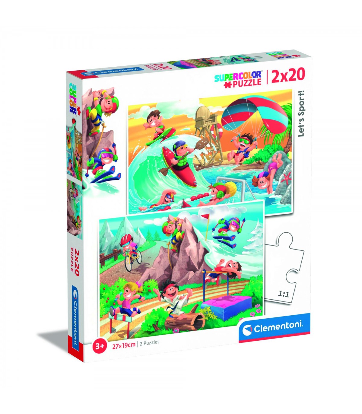 2 Puzzle da 20 Pezzi - Let's Sport
