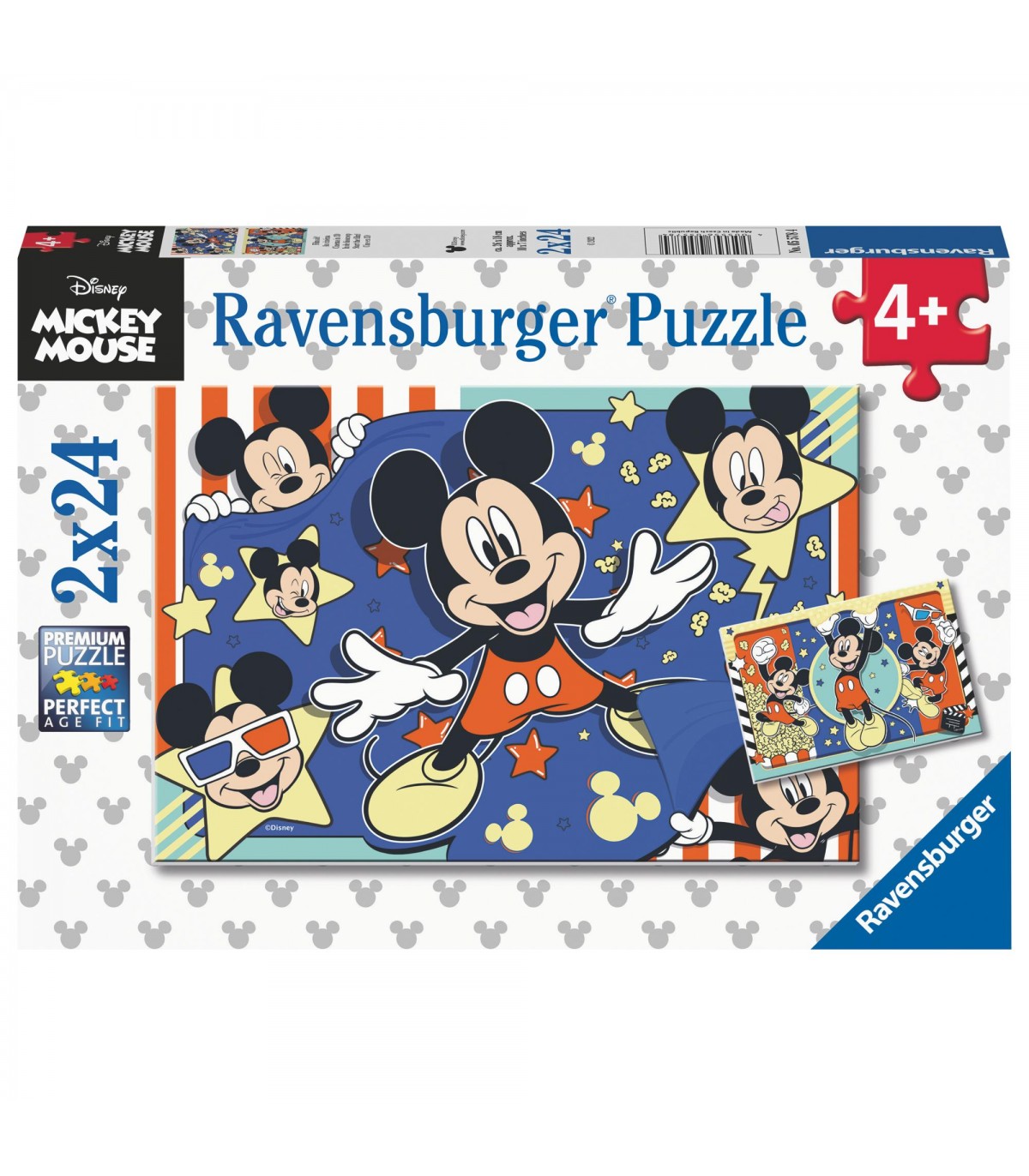 2 Puzzle da 24 Pezzi - Mickey Mouse