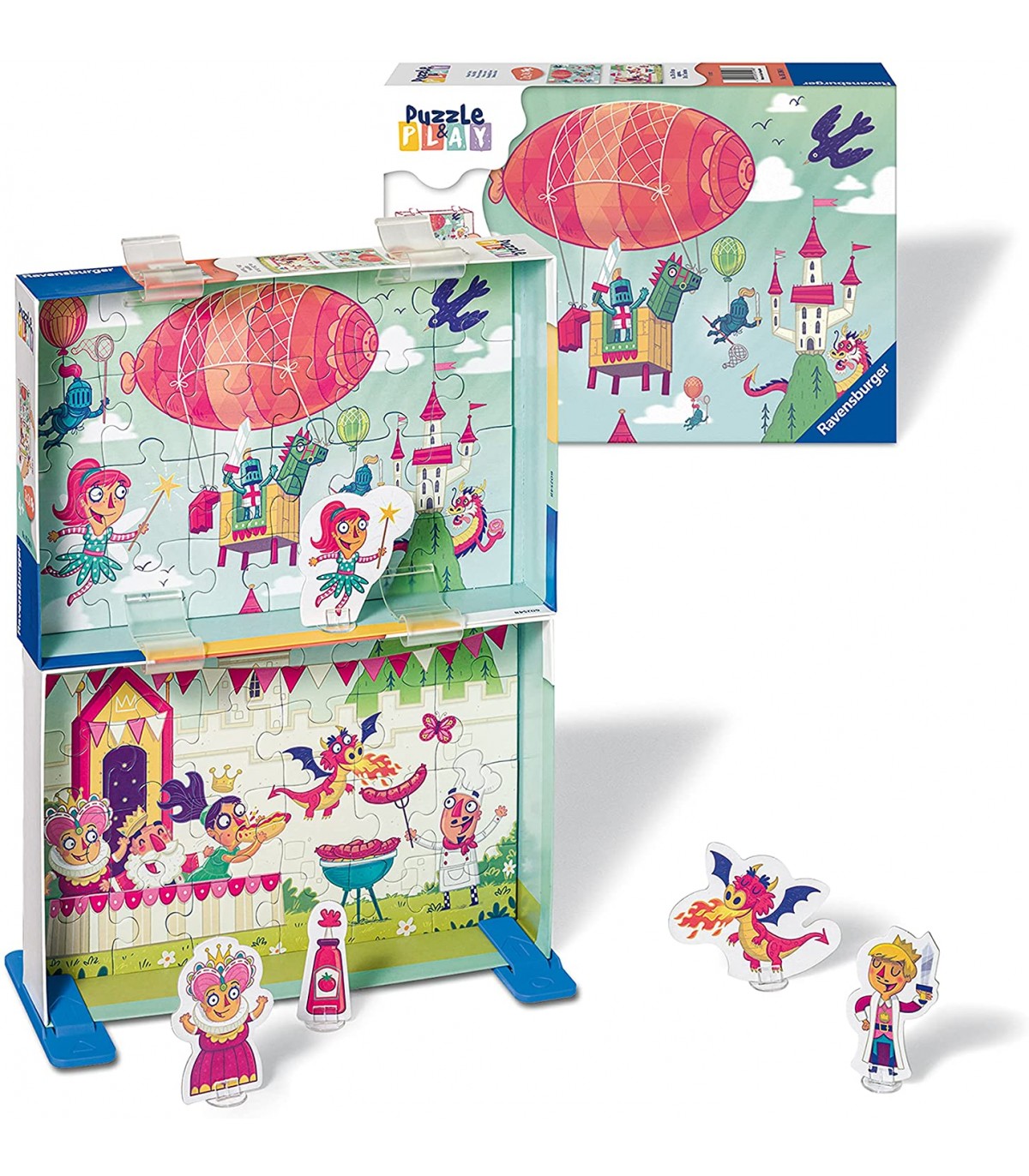 2 Puzzle da 24 Pezzi Puzzle & Play - Festa a Corte