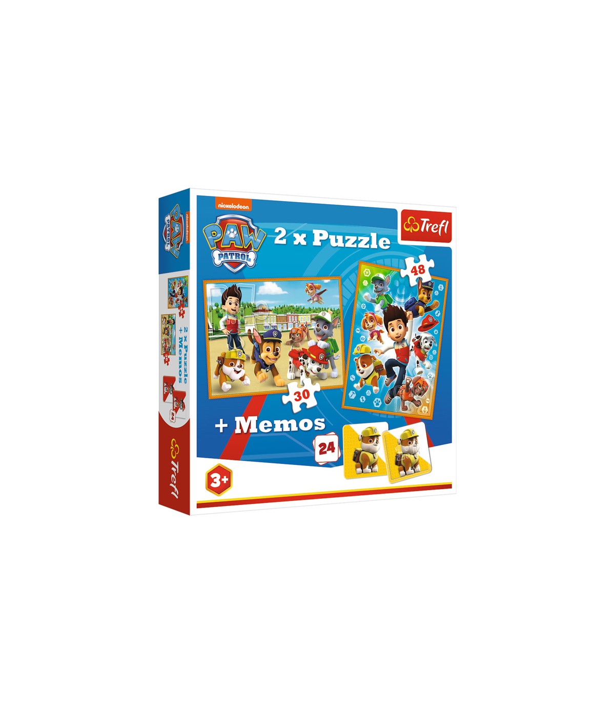 2 Puzzle in 1 + Memos - Paw Patrol al Salvataggio