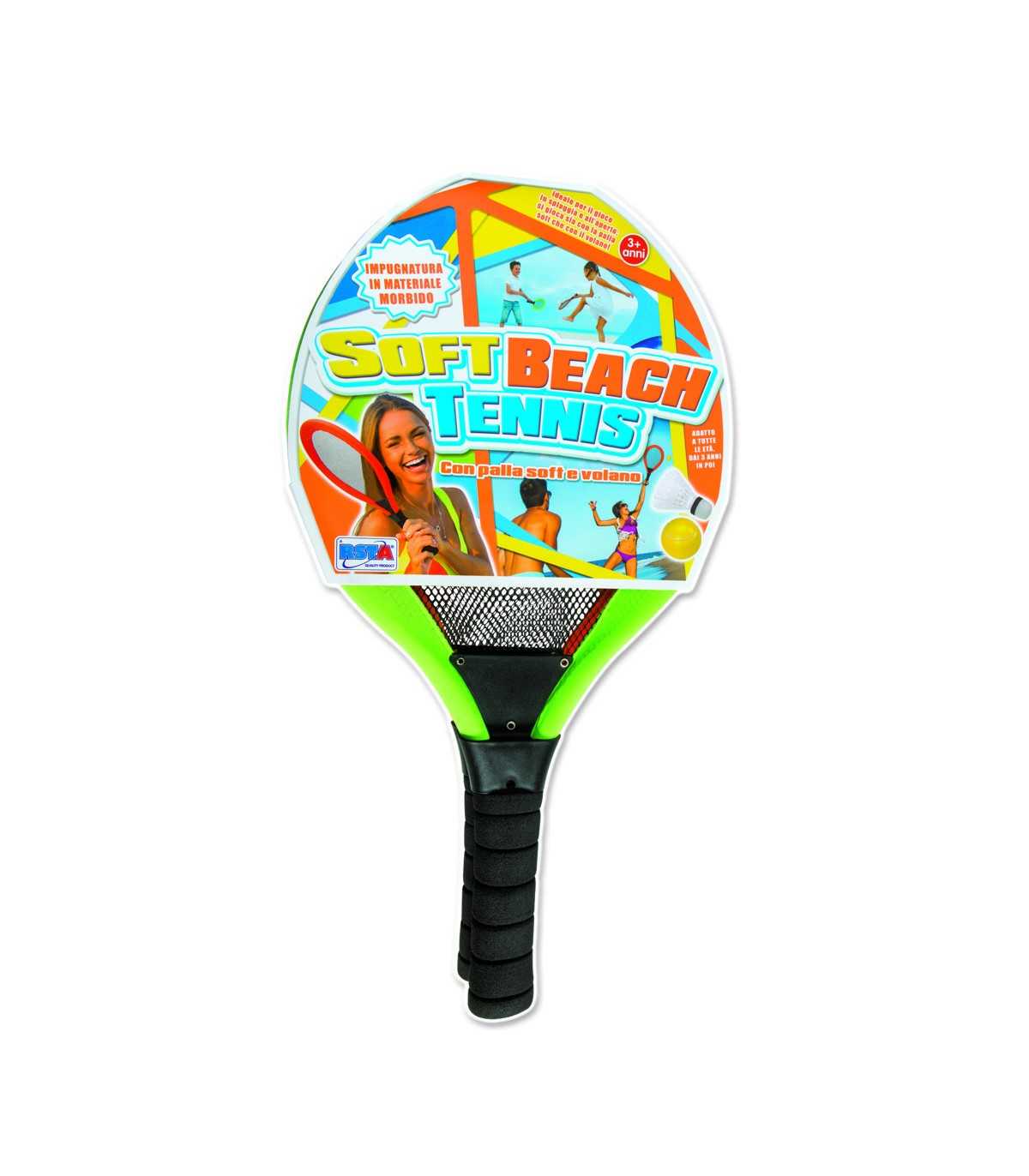 2 RACCHETTE BEACH TENNIS CON VOLANO E PALLA 45 CM