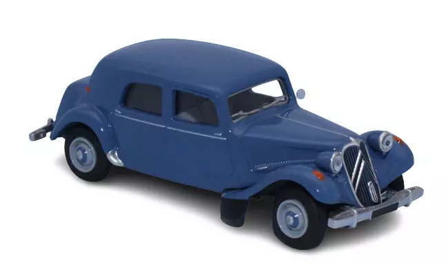 Auto Citroën Traction 11B 1952 bleu d'Islande SAI 6101 - HO 1/87