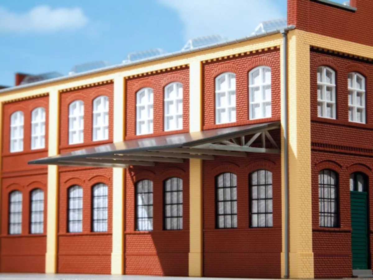 Set di 2 tetti grigi e 2 telai AUHAGEN in legno/acciaio 80302 - HO 1/87 90x50 mm