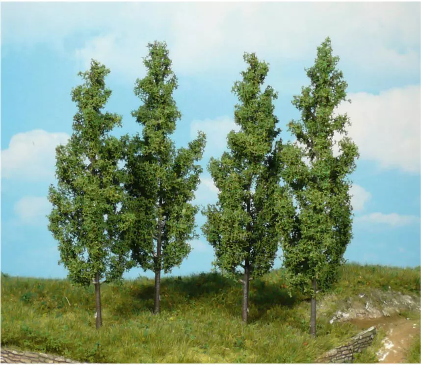 4 Pioppi - Verde scuro - HEKI 1719 - Scala HO / TT - 140 mm