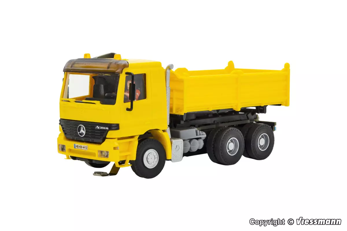 Ribaltabile Mercedes-Benz ACTROS Viessmann 8015 - HO 1/87 livrea gialla