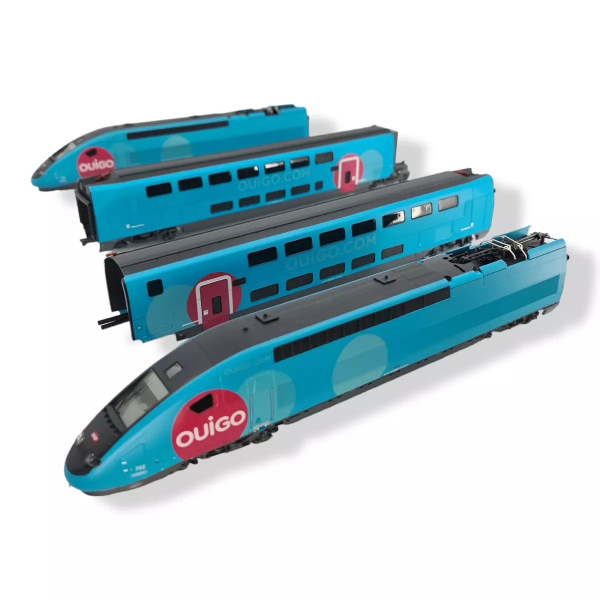 TGV Duplex OUIGO - 4 éléments DCC SON Jouef HJ2413S - HO 1/87 - SNCF EP VI