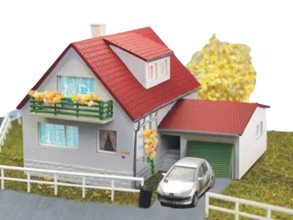 Padiglione "La Cigale" - Garage - SAI 202 - HO 1/87 - 77 x 110 x 80 mm