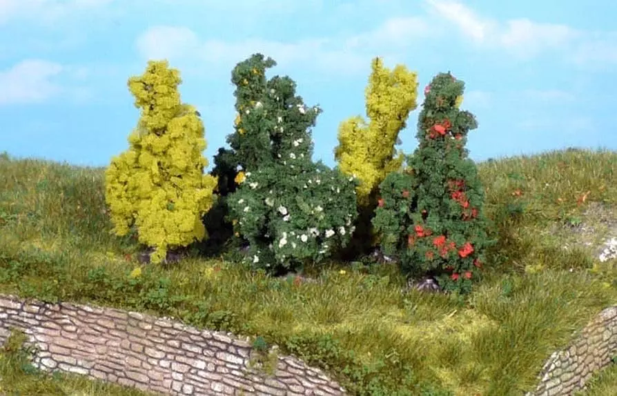 5 Arbustes - Vert - HEKI 1182 - Échelle HO / TT / N - 60 mm