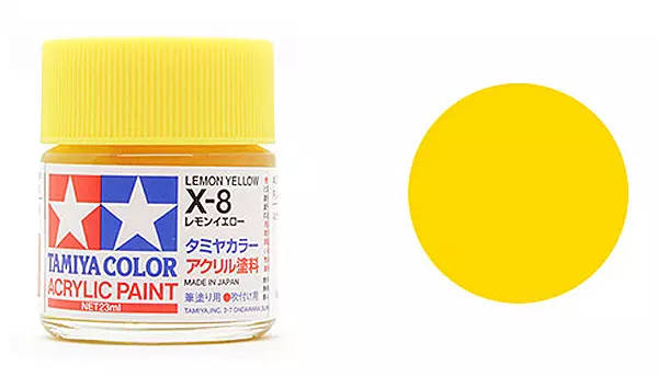 Colore acrilico giallo limone