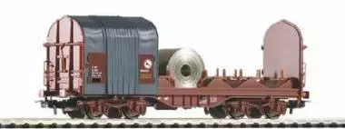 Wagon bâché ouvert Shimmns723 livrée marron et bâche noir