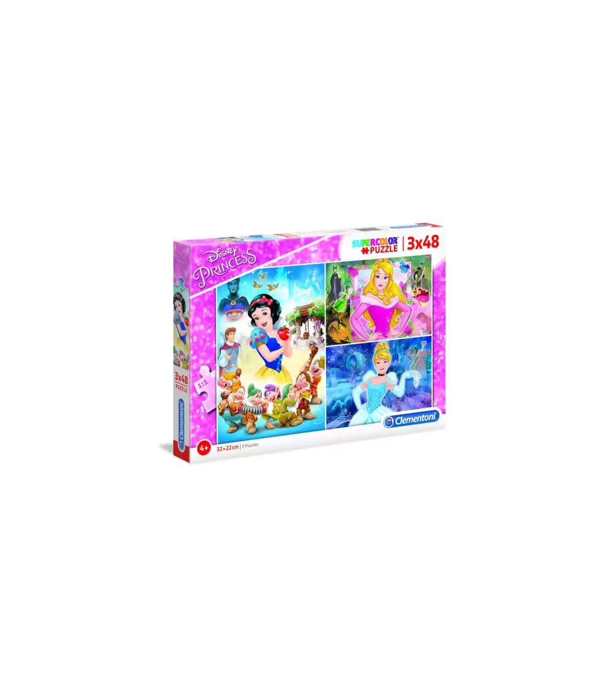 3 Puzzle da 48 Pezzi Principesse Disney