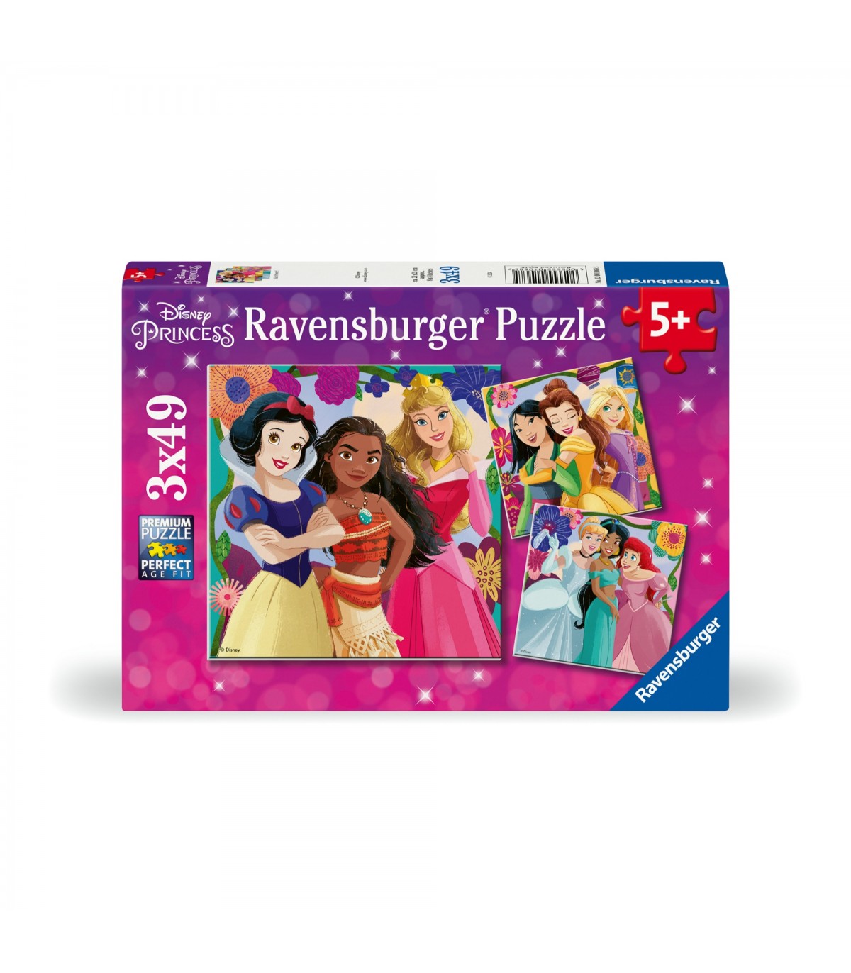 3 Puzzle da 49 Pezzi - Disney Princess