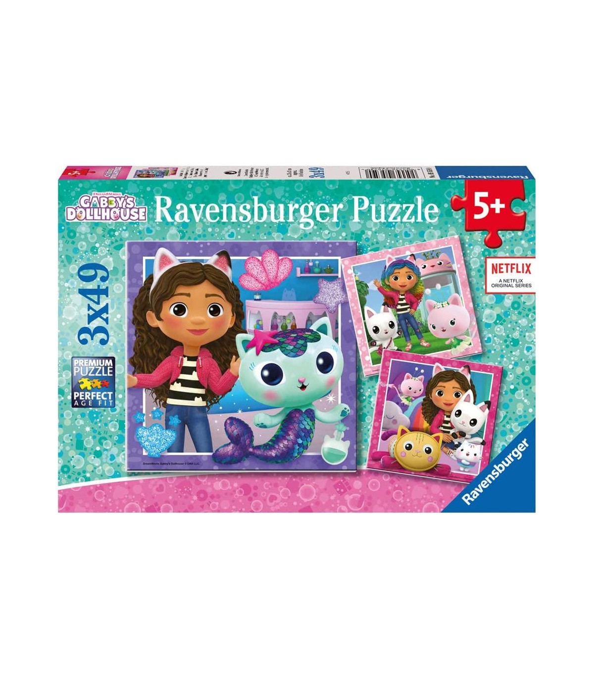 3 Puzzle da 49 Pezzi - Gabby's Dollhouse