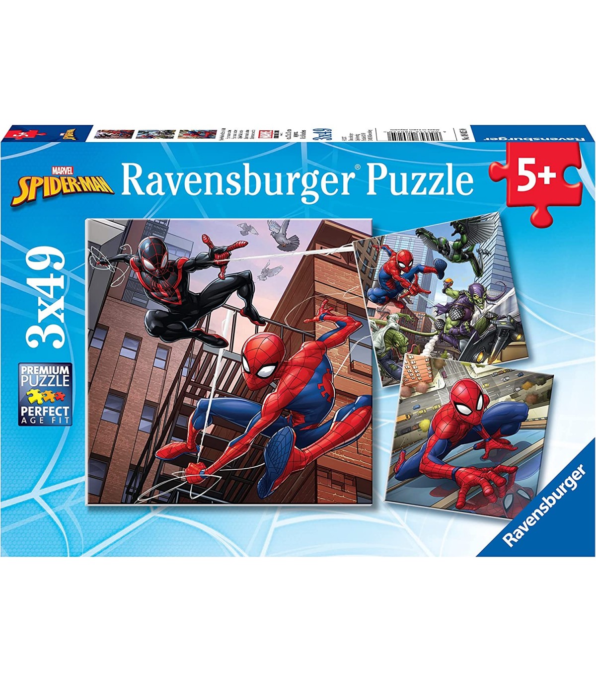 3 Puzzle da 49 Pezzi - Spider-Man