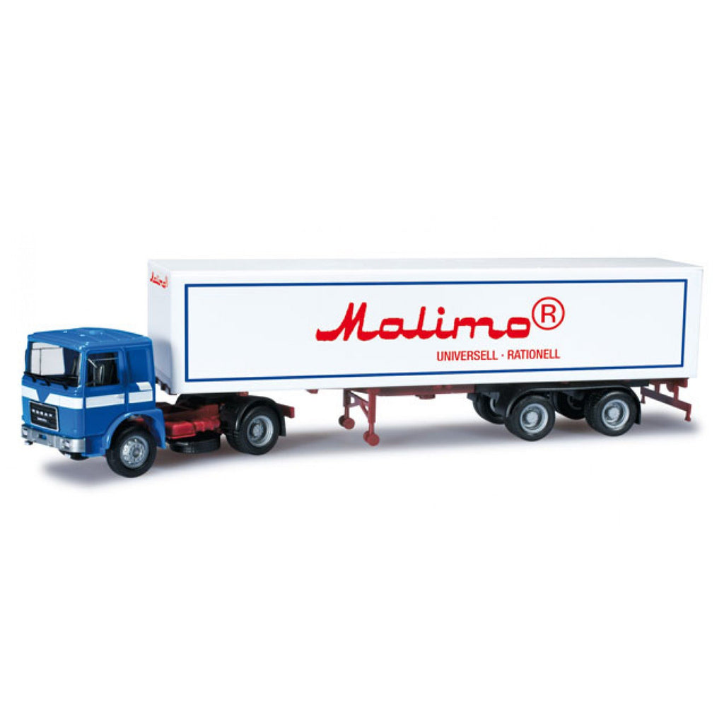 Herpa 302616 - Roman Diesel SZ con semirimorchio cassonetto "Malimo".